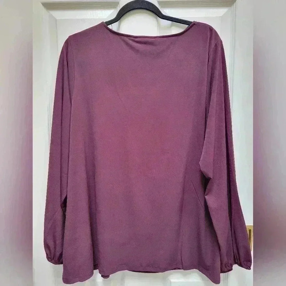 Michael Kors Kordavan Burgundy Hoop Neckline Plus Size 2x NWT - Picture 2 of 3